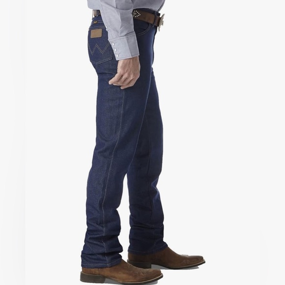 Wrangler Men’s Cowboy Cut Stretch Slim Fit Jeans - Rigid Indigo - 31x31 - Picture 3 of 5